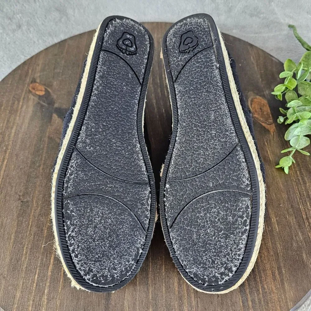 BOBS Skechers Womens Size 9 Jinx Black Espadrilles Wedge Arch Pillow Memory Foam